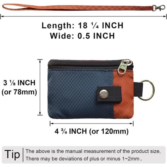 Minimalist RFID Blocking Small Wallet with ID Window,WaterResistant Zip Id Case - Picture 5 of 7